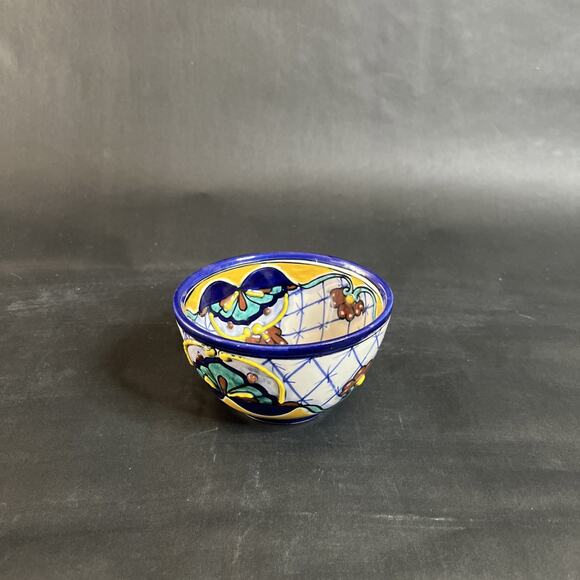 Talavera Pottery Bowl Made in Mexico 6 Inch Hand Painted Ceramic Dish - Picture 2 of 12